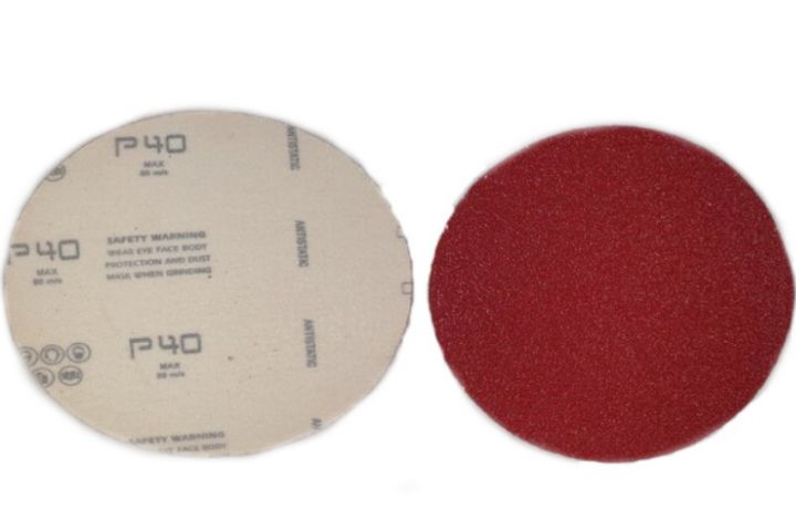 Velvet-velcro abrasive disc for portable machine ceramic